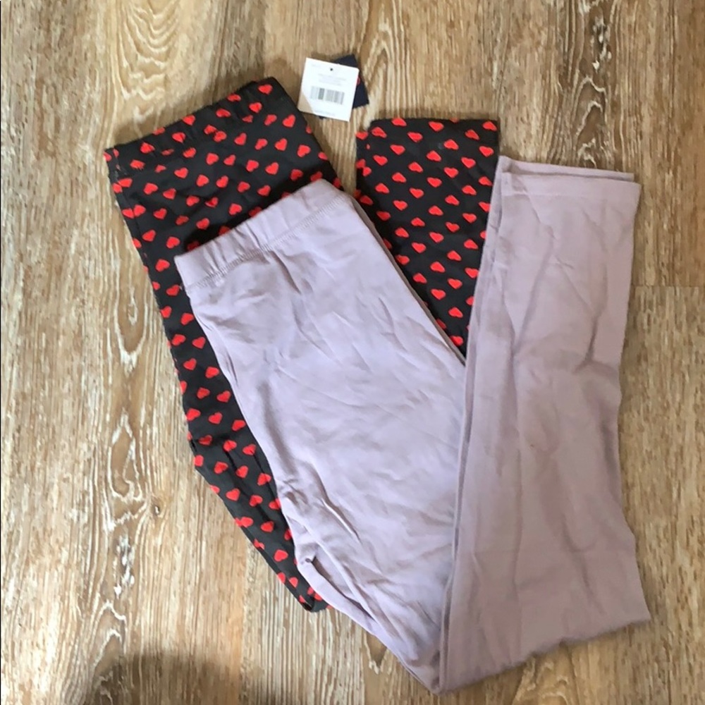 Girls Cotton Blend Leggings 2pk - NWT